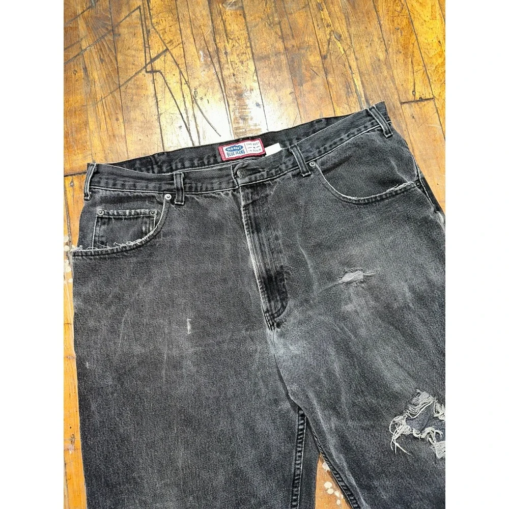 Old Navy Jeans Men's‎ Size 40x34 Black Denim Casual Flat Front Straight Leg